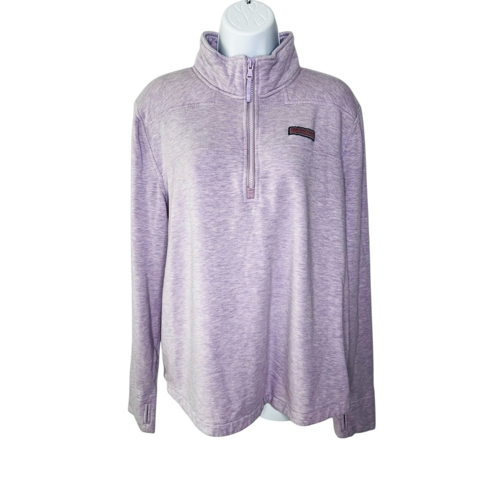 Vineyard Vines Lavender Pullover Quarter-Zip Sweatshirt